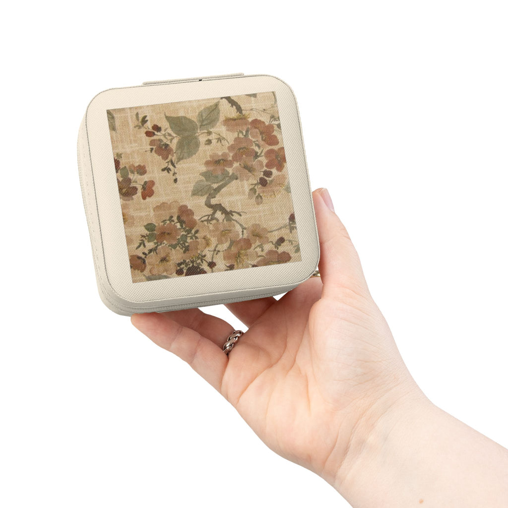 Travel Jewelry Case — Compact Floral Camouflage Organizer for Rings, Earrings & Necklaces