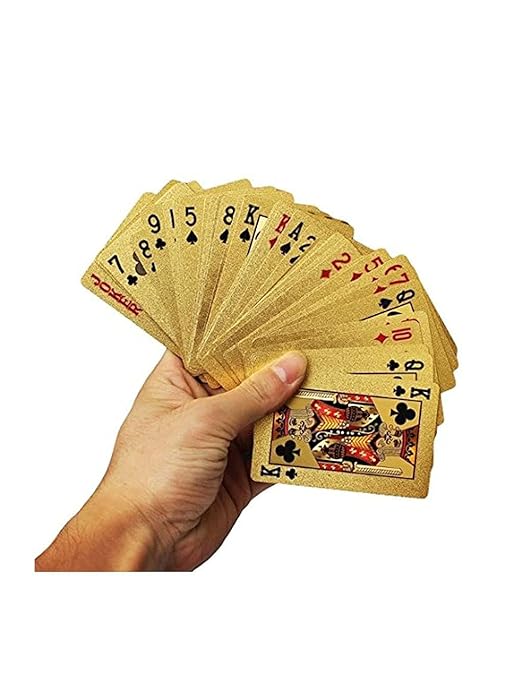 Gold Diamond Playing Cards for Magic, Poker, Teen Patti, Night Out Fun, Dollar Design Poker Playing Cards (Pack of 1)
