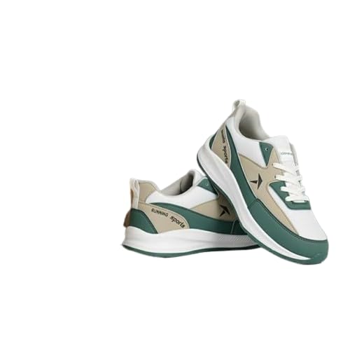 Running Shoes for Men Casuals | Lightweight Everyday Sneakers with Breathable Upper, Cushioned Sole, Flexible Fit & Durable Grip for Walking, Travel|Green Color|Size 8