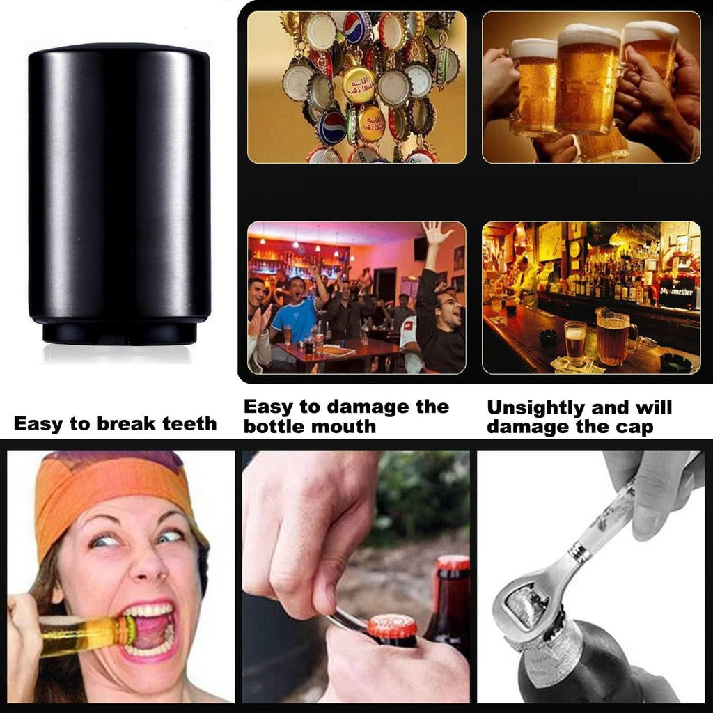 Stainless Steel Automatic Push & Pull Bottle Opener