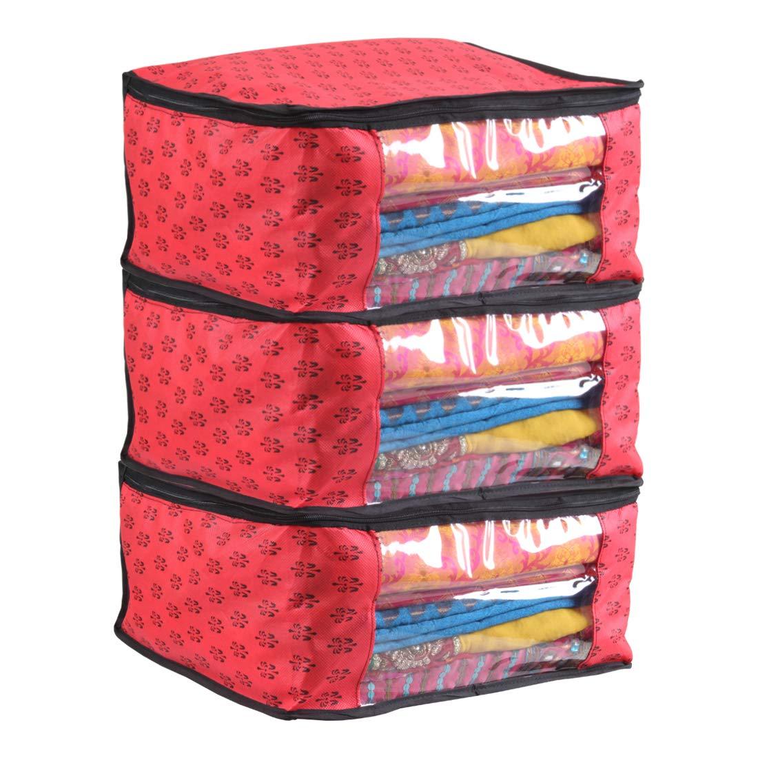 Saree Cover - Non Woven Printed Big Size Saree Covers ( Pack of 3 )