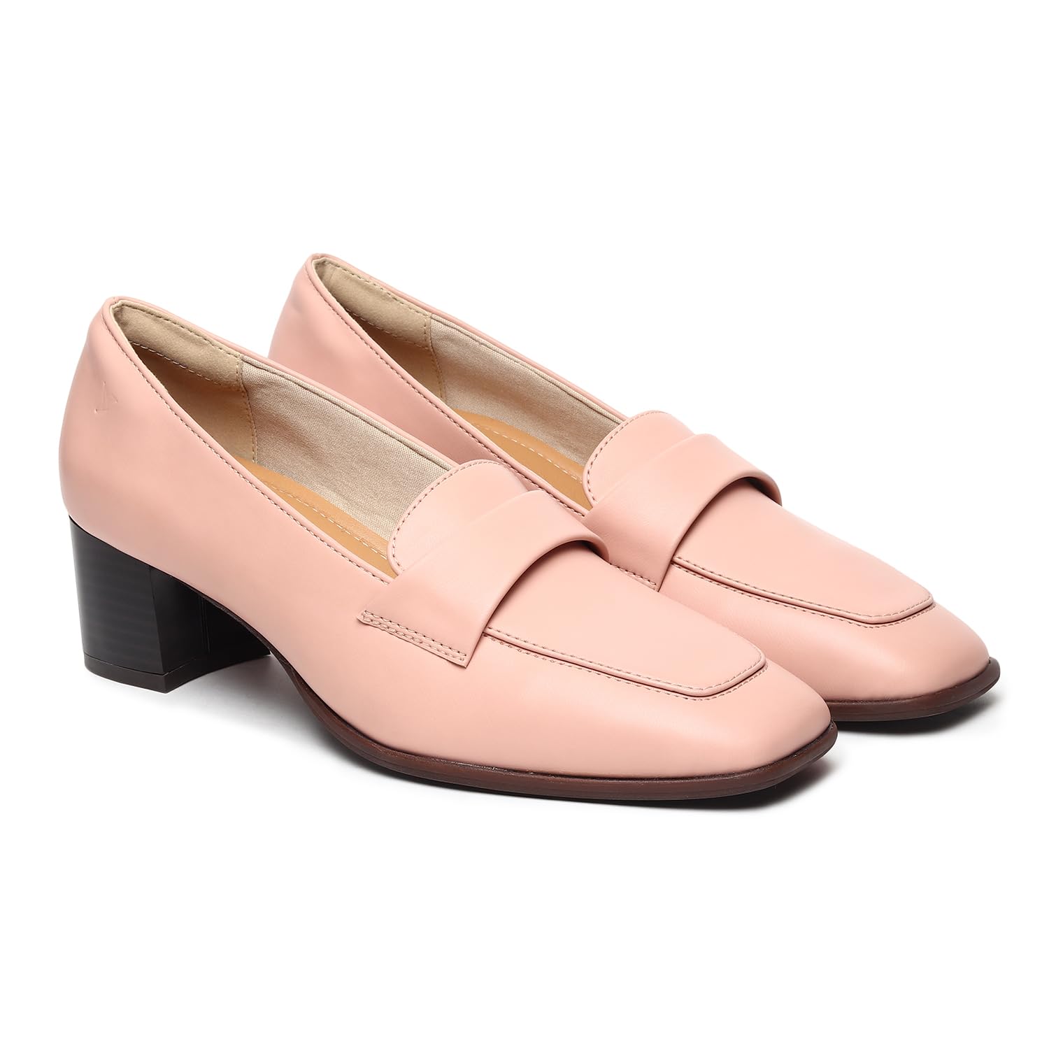 YOHO Bliss Heel 001 Slip-on Loafers for Women | Comfortable & Stylish Block Heeled | Fashion Moccasins with Footpharma Footbed | Perfect for Casual, Formal Shoe