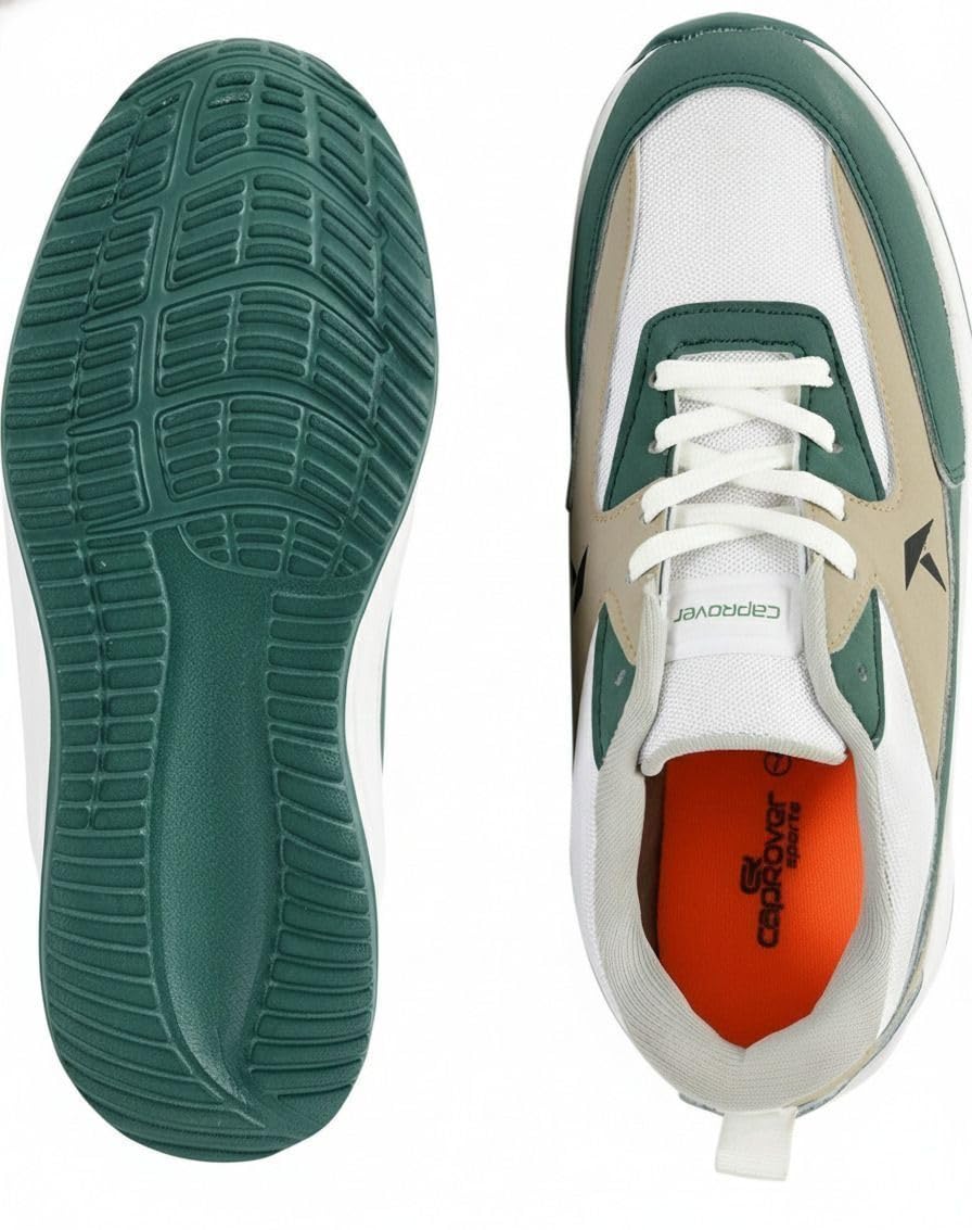 Running Shoes for Men Casuals | Lightweight Everyday Sneakers with Breathable Upper, Cushioned Sole, Flexible Fit & Durable Grip for Walking, Travel|Green Color|Size 8
