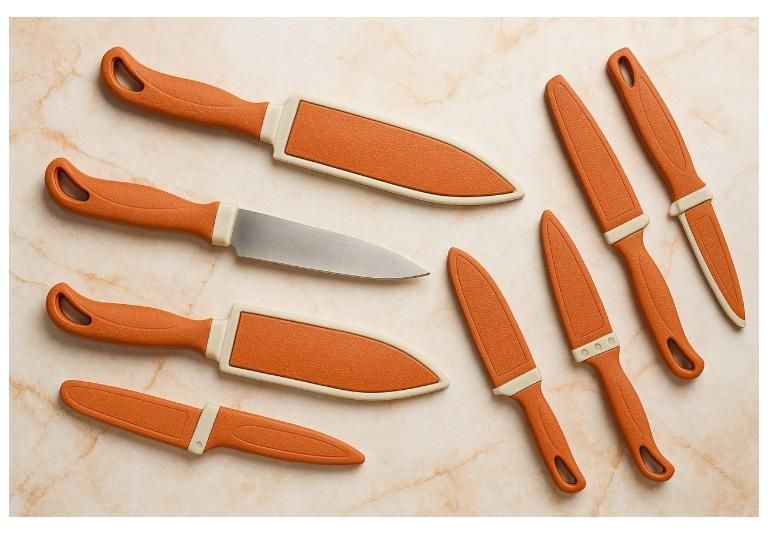 Stainless Steel Knife with cover (Pack of 6)