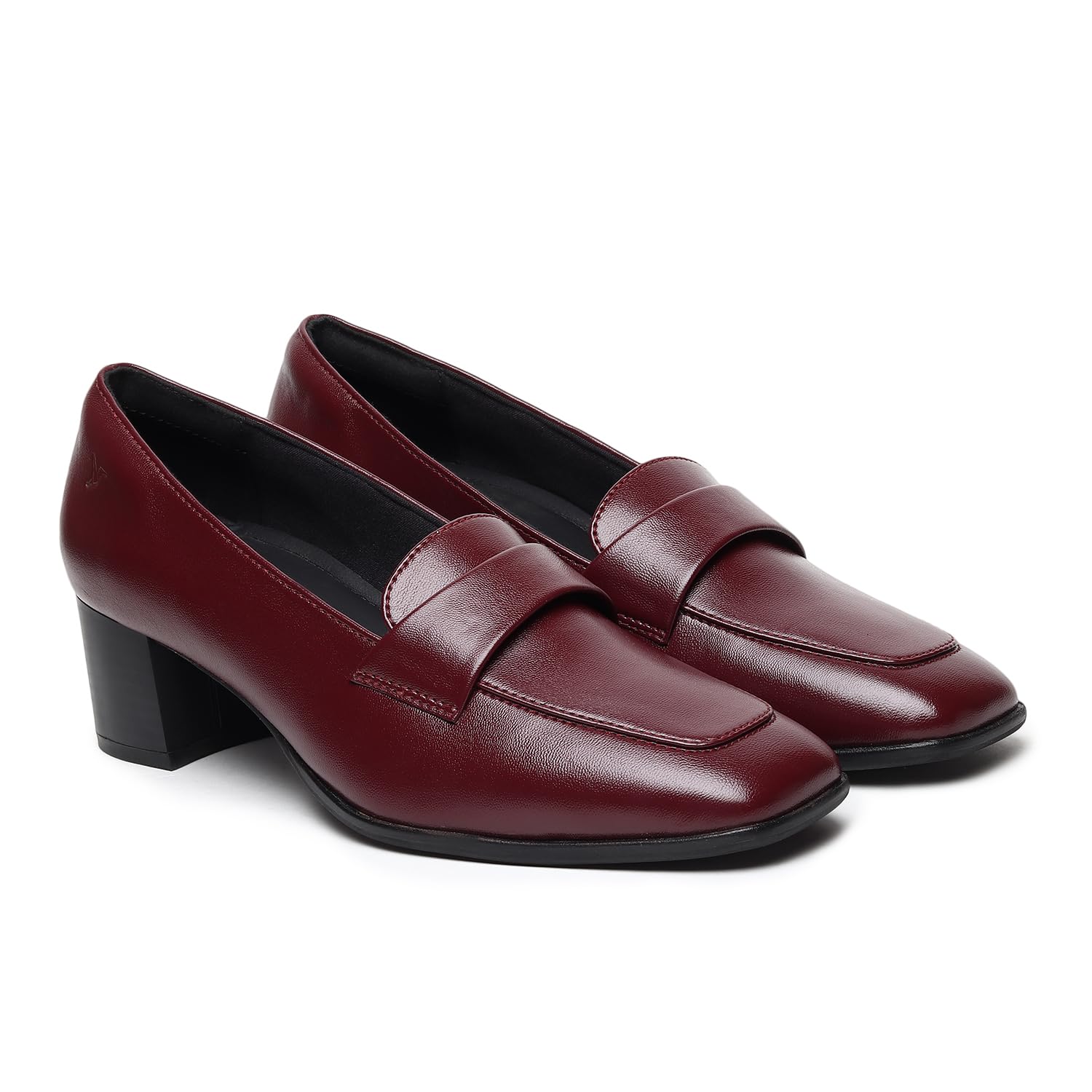 YOHO Bliss Heel 001 Slip-on Loafers for Women | Comfortable & Stylish Block Heeled | Fashion Moccasins with Footpharma Footbed | Perfect for Casual, Formal Shoe