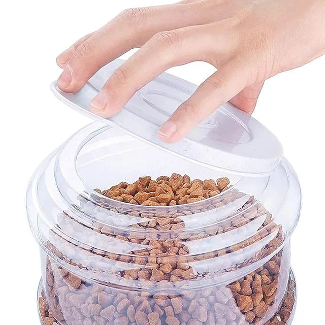 Pet Food Dispenser Large Capacity Self-Dispensing