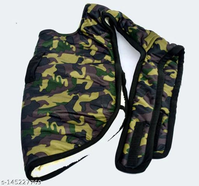 Fabric Winter Army Print Coat for Dog (Multicolor, 16 inches)